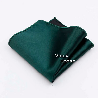 Läikiv polüester Satiin Solid Hankie Punane Roheline Must Värviline Taskurätik Meeste Ülikond Tasku kandiline Pulmakink Peo Aksessuaar