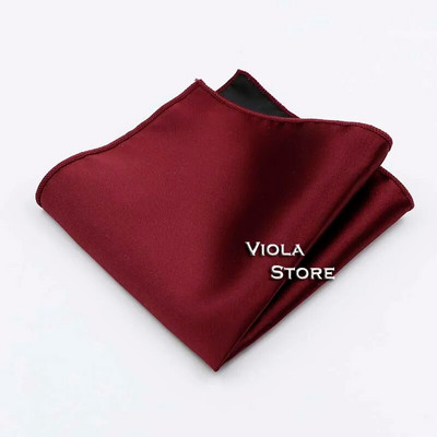 Läikiv polüester Satiin Solid Hankie Punane Roheline Must Värviline Taskurätik Meeste Ülikond Tasku kandiline Pulmakink Peo Aksessuaar