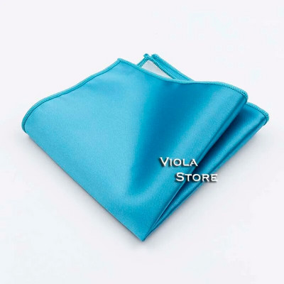 Läikiv polüester Satiin Solid Hankie Punane Roheline Must Värviline Taskurätik Meeste Ülikond Tasku kandiline Pulmakink Peo Aksessuaar