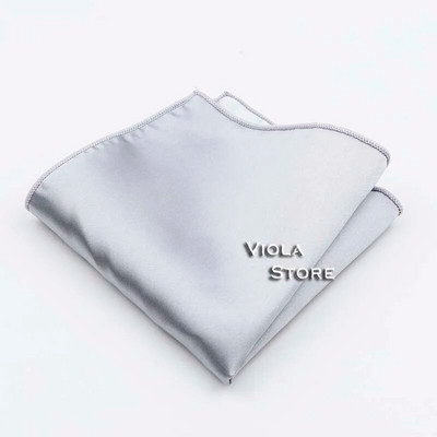 Läikiv polüester Satiin Solid Hankie Punane Roheline Must Värviline Taskurätik Meeste Ülikond Tasku kandiline Pulmakink Peo Aksessuaar