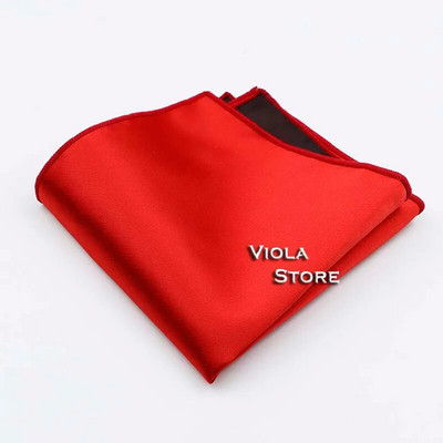 Läikiv polüester Satiin Solid Hankie Punane Roheline Must Värviline Taskurätik Meeste Ülikond Tasku kandiline Pulmakink Peo Aksessuaar