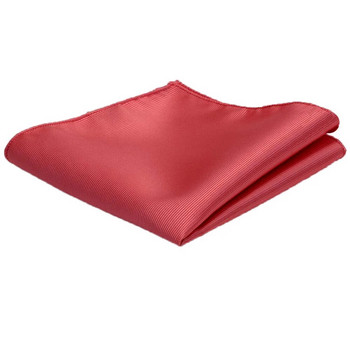 Ricnais Classic Silk Handkerchiefs Solid 25cm*25cm Hanky Red Gold Champagne Pocket Square For Man Wedding Business Party