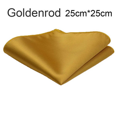 Ricnais klasszikus selyem zsebkendők tömör 25cm*25cm Hanky Red Gold Pezsgős zseb négyzet Férfi Esküvői Üzleti Party