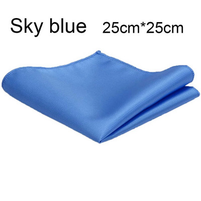 Ricnais klasszikus selyem zsebkendők tömör 25cm*25cm Hanky Red Gold Pezsgős zseb négyzet Férfi Esküvői Üzleti Party