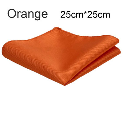 Ricnais klasszikus selyem zsebkendők tömör 25cm*25cm Hanky Red Gold Pezsgős zseb négyzet Férfi Esküvői Üzleti Party