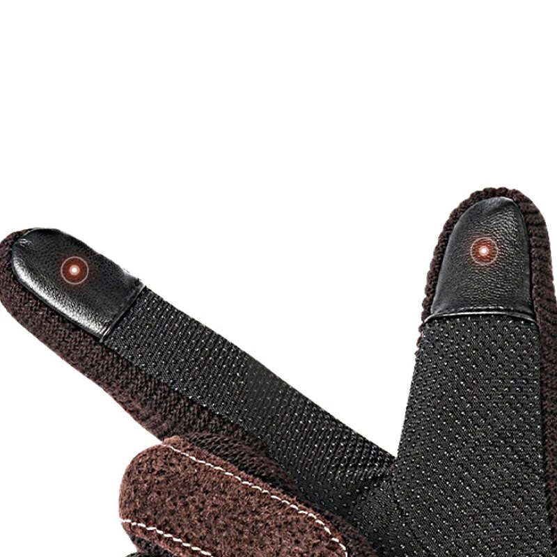 Talvine rattasõit seanahast kindad tuulekindlad soojad mootorratta fliisist suusad jalgrattasõidu külmad nahkkindad meestele