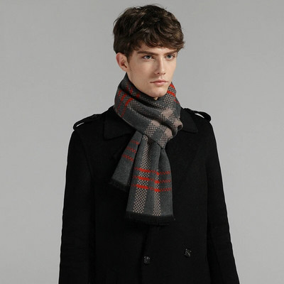 2022 New Europe Fashion Kendő Sálak Férfi Tél Meleg Tartan Sál Üzleti Kockás Pamut Pakolás Bufanda Foulard szaliki i chusty