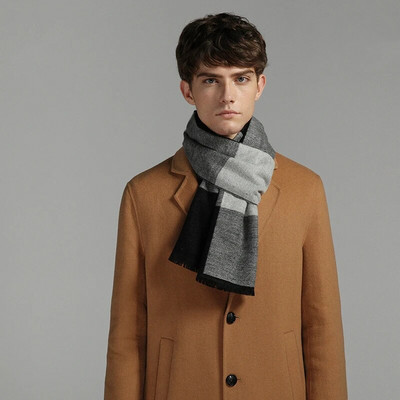 2022 New Europe Fashion Kendő Sálak Férfi Tél Meleg Tartan Sál Üzleti Kockás Pamut Pakolás Bufanda Foulard szaliki i chusty