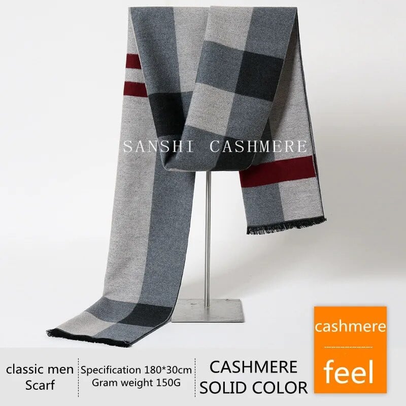 2022 New Europe Fashion Kendő Sálak Férfi Tél Meleg Tartan Sál Üzleti Kockás Pamut Pakolás Bufanda Foulard szaliki i chusty