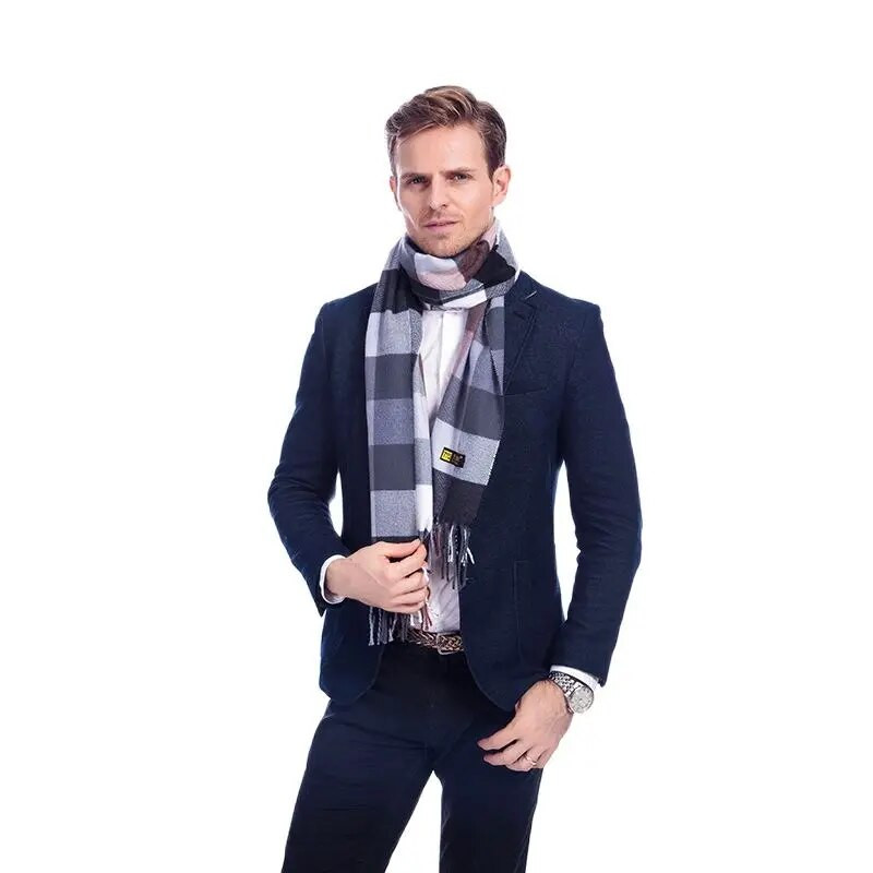 32*170cm Zimski topli klasični prugasti vrući muški šalovi s resama Šalovi Unisex šalovi Novi modni dizajn A3A17739