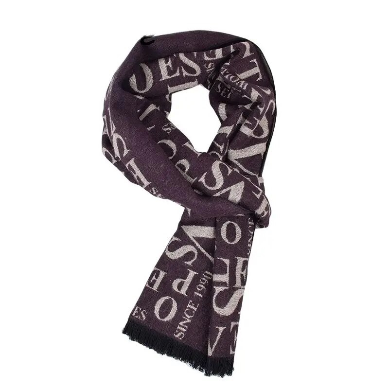 Zimski muški topli šal Vrući novi dizajn Muški šalovi s ispisom slova Zimski šalovi od kašmira Mekani muški šal A3A18933