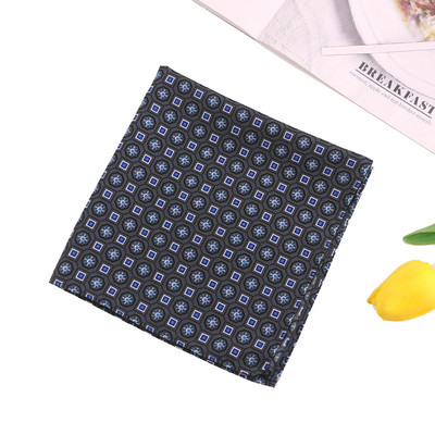 Rupčić muške marke 34 cm Vintage Geometrijski džepni kvadrat Maramice Svadbena zabava Poslovni svileni ručnik na prsima Poklon tamnoplavi