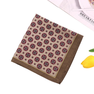 Rupčić muške marke 34 cm Vintage Geometrijski džepni kvadrat Maramice Svadbena zabava Poslovni svileni ručnik na prsima Poklon tamnoplavi