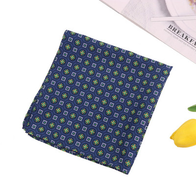 Rupčić muške marke 34 cm Vintage Geometrijski džepni kvadrat Maramice Svadbena zabava Poslovni svileni ručnik na prsima Poklon tamnoplavi