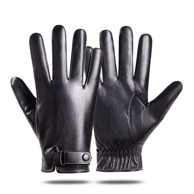 Zimske rukavice Muške kožne rukavice od ovčje kože Sport na otvorenom Topla vunena podstava Vintage dnevna haljina Rukavice za vožnju motocikla