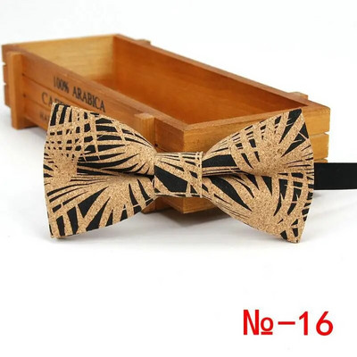 Top új férfi vintage csíkos pontozott parafa csokornyakkendő férfi esküvői alkalmi üzleti retro fa csokornyakkendő pillangó kiegészítők