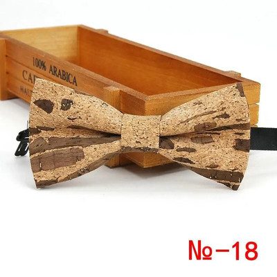 Top új férfi vintage csíkos pontozott parafa csokornyakkendő férfi esküvői alkalmi üzleti retro fa csokornyakkendő pillangó kiegészítők