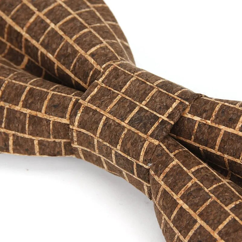 Top új férfi vintage csíkos pontozott parafa csokornyakkendő férfi esküvői alkalmi üzleti retro fa csokornyakkendő pillangó kiegészítők