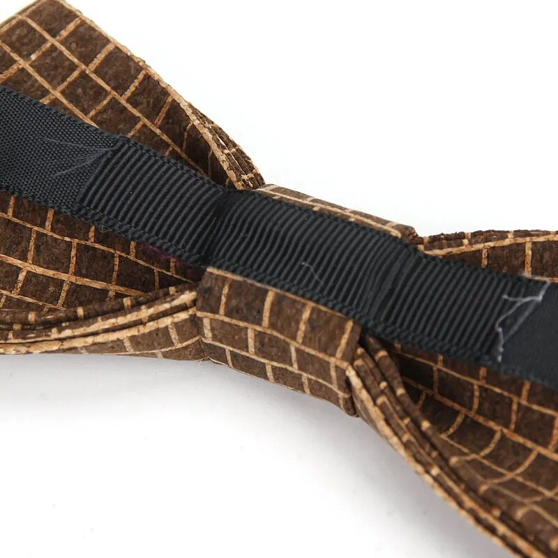 Top új férfi vintage csíkos pontozott parafa csokornyakkendő férfi esküvői alkalmi üzleti retro fa csokornyakkendő pillangó kiegészítők