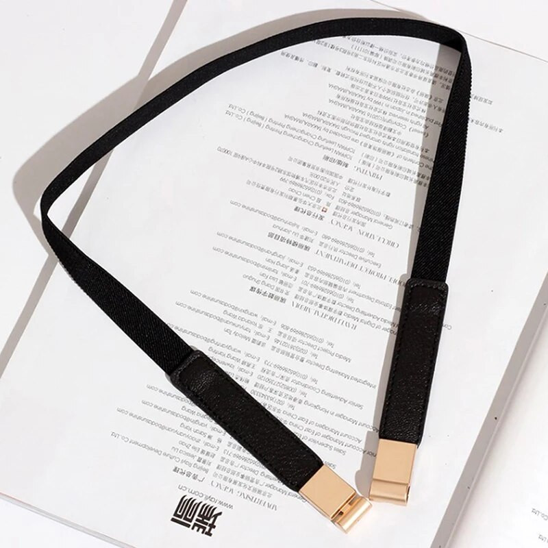 1 tk elastne vöö naistele õhukesed vööd Naiste vöökoht Teksad Kleidid Stretch rihm Naiste disain Elegantne must pruun vöörihm