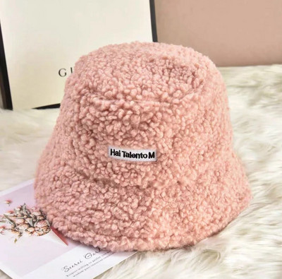 2023 ΝΕΟ Καπέλο με κουβά Lamb Faux Fur Winter ζεστά βελούδινα καπέλα από βελούδο για γυναίκες Lady Thicken Bob Panama Καπέλα ψαράδικου εξωτερικού χώρου