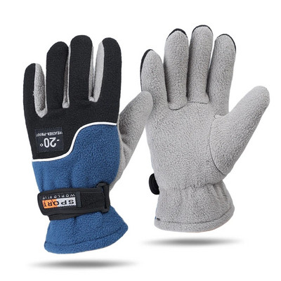 -20 ℃ Zimske tople rukavice od flisa, muške termalne biciklističke snježne debele rukavice, rukavice od polarnog flisa za muškarce, rukavice otporne na vjetar