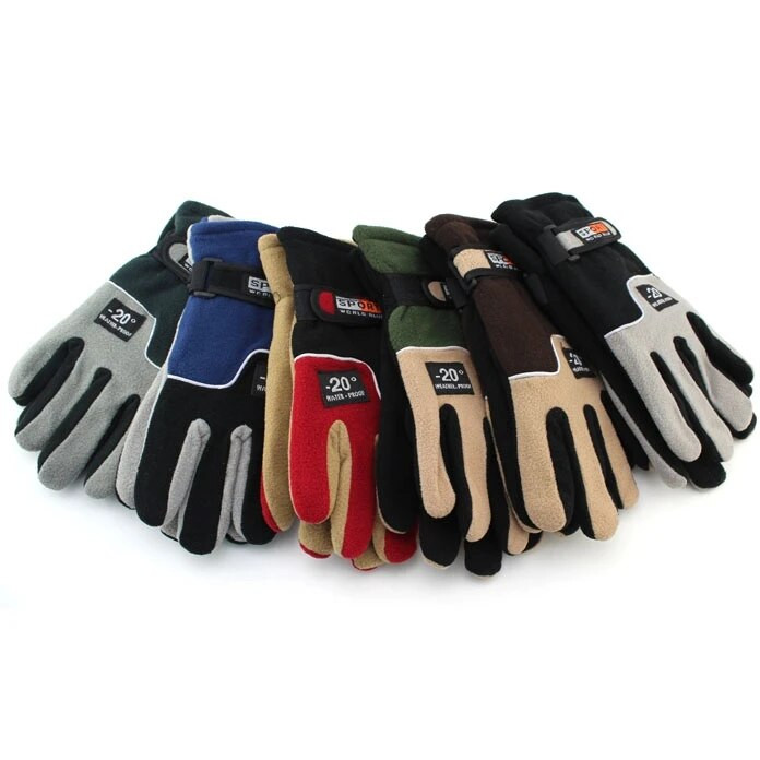 -20 ℃ Zimske tople rukavice od flisa, muške termalne biciklističke snježne debele rukavice, rukavice od polarnog flisa za muškarce, rukavice otporne na vjetar