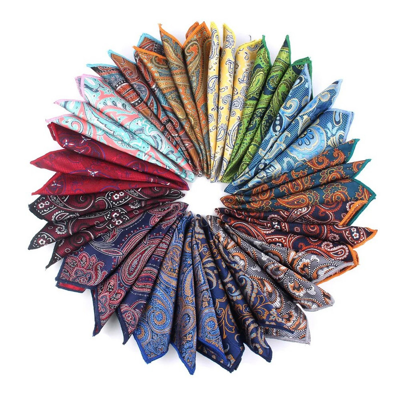 Paisley kabatlakats, poliestera audums vīriešiem, gadījuma kabatas kvadrāts vīriešiem sievietēm sieviešu krūšu dvielis biznesa kāzām.