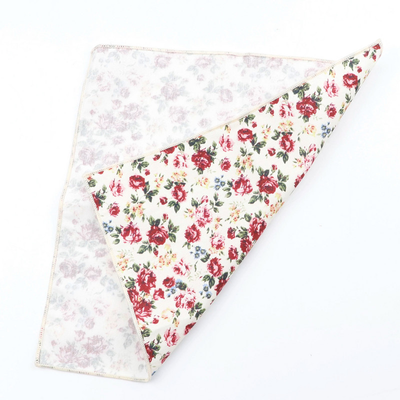 Novi džepni kvadrat za muškarce Žene Cvjetni rupčić Škrinja Vjenčanica s printom Polly Ručnici Hanky