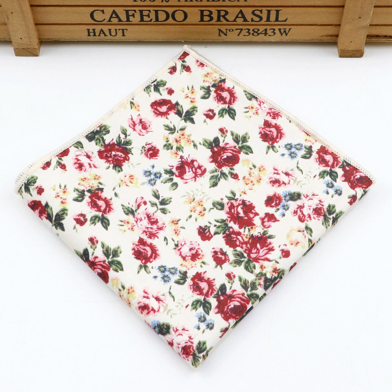 Novi džepni kvadrat za muškarce Žene Cvjetni rupčić Škrinja Vjenčanica s printom Polly Ručnici Hanky