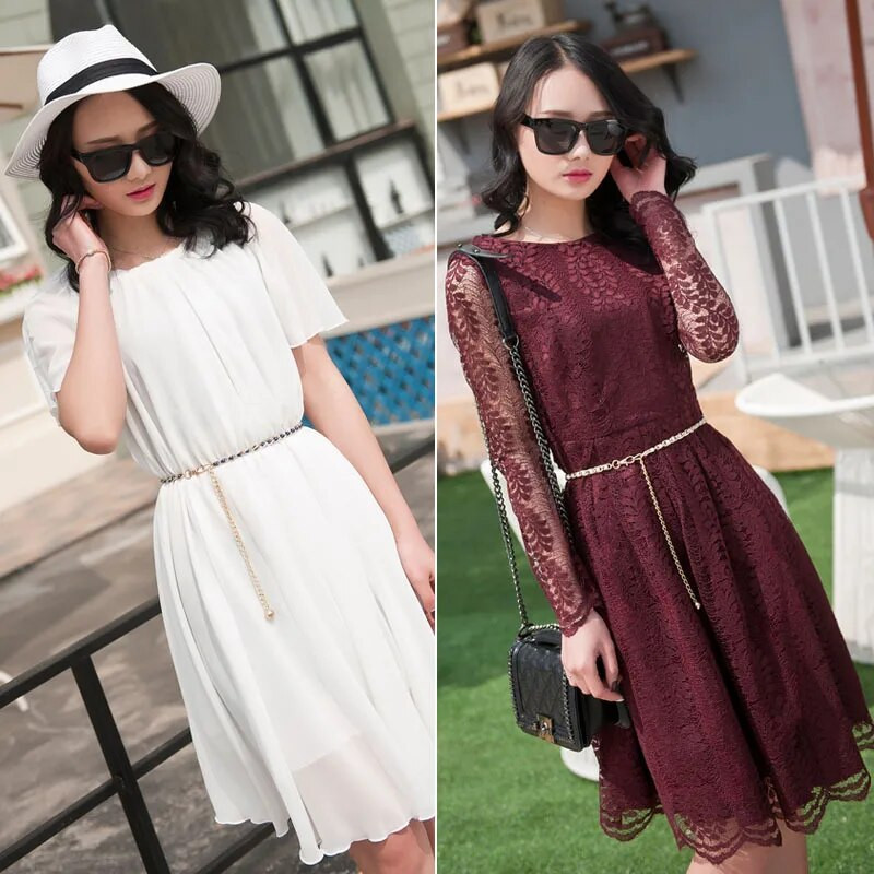 Modni, elegantni ženski metalni podesivi tanki ženski lanac oko struka, ženski remen, remen za haljine, biserni ukrasni dodaci za odjeću