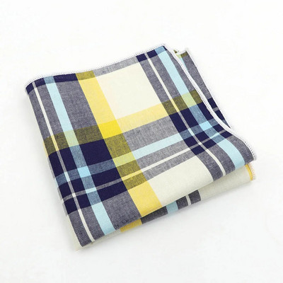 Klasszikus kockás zsebkendő 100% pamut Hankie 23 cm női és férfi alkalmi parti zseb négyzet alakú ajándék szmoking csokornyakkendő tartozék