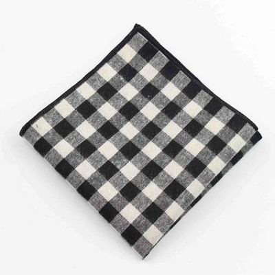 Klasszikus kockás zsebkendő 100% pamut Hankie 23 cm női és férfi alkalmi parti zseb négyzet alakú ajándék szmoking csokornyakkendő tartozék