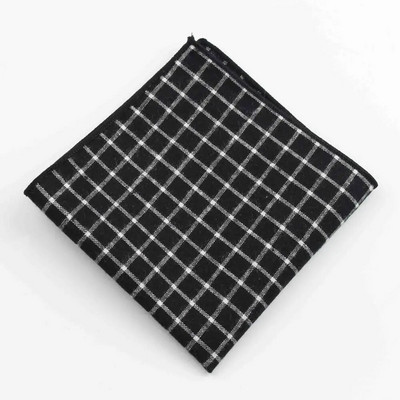 Klasszikus kockás zsebkendő 100% pamut Hankie 23 cm női és férfi alkalmi parti zseb négyzet alakú ajándék szmoking csokornyakkendő tartozék