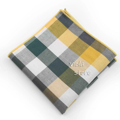 Klasszikus kockás zsebkendő 100% pamut Hankie 23 cm női és férfi alkalmi parti zseb négyzet alakú ajándék szmoking csokornyakkendő tartozék