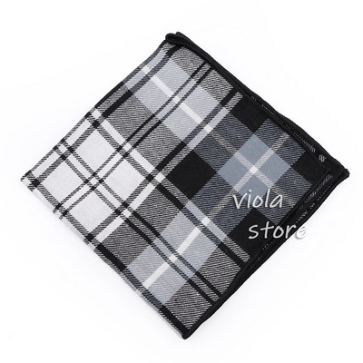 Klasszikus kockás zsebkendő 100% pamut Hankie 23 cm női és férfi alkalmi parti zseb négyzet alakú ajándék szmoking csokornyakkendő tartozék