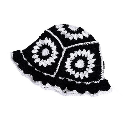 Ljetna ženska pletena kapa 2022., modni cvjetni uzorak, svijetlih boja, šuplji ukras, šešir od sunca, odjevni dodatak