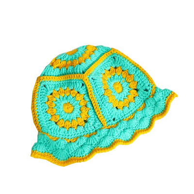 Ljetna ženska pletena kapa 2022., modni cvjetni uzorak, svijetlih boja, šuplji ukras, šešir od sunca, odjevni dodatak