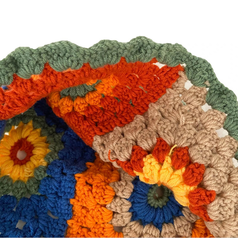 Ljetna ženska pletena kapa 2022., modni cvjetni uzorak, svijetlih boja, šuplji ukras, šešir od sunca, odjevni dodatak