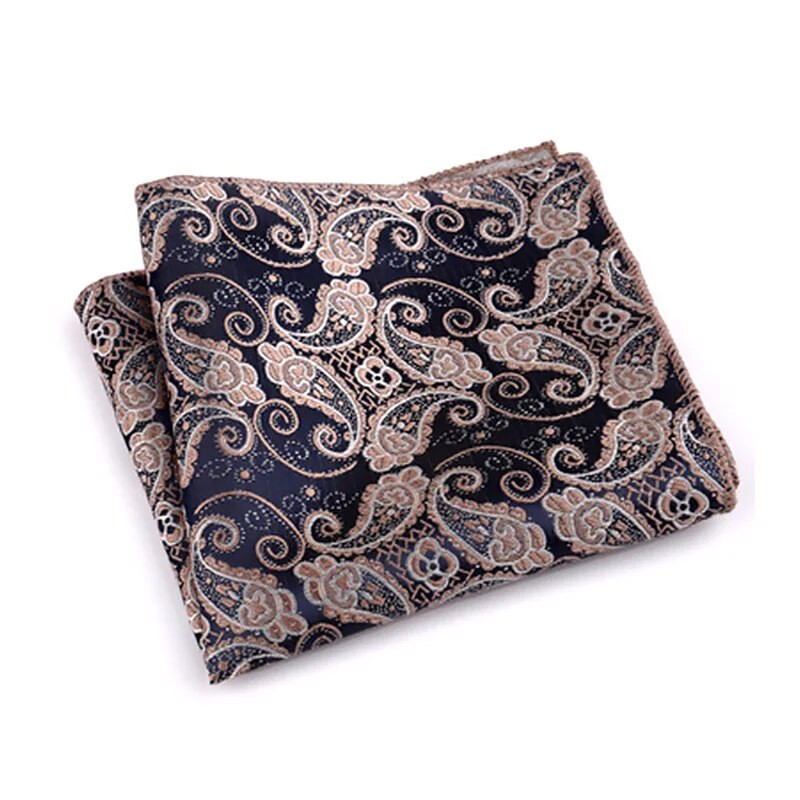 New Fashion Pocket Square Green Navy värviline taskurätik 23*23cm siidist lilleline triibuline Paisley Hanky ülikond meeste äripulmad