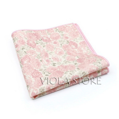 Top új virágos kamélia rózsa lótusz 100% pamut Hankie 23 cm férfi esküvői parti napi öltöny négyzet alakú ajándék szmoking nyakkendő kiegészítő