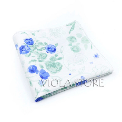 Top új virágos kamélia rózsa lótusz 100% pamut Hankie 23 cm férfi esküvői parti napi öltöny négyzet alakú ajándék szmoking nyakkendő kiegészítő