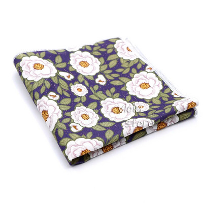 Top új virágos kamélia rózsa lótusz 100% pamut Hankie 23 cm férfi esküvői parti napi öltöny négyzet alakú ajándék szmoking nyakkendő kiegészítő