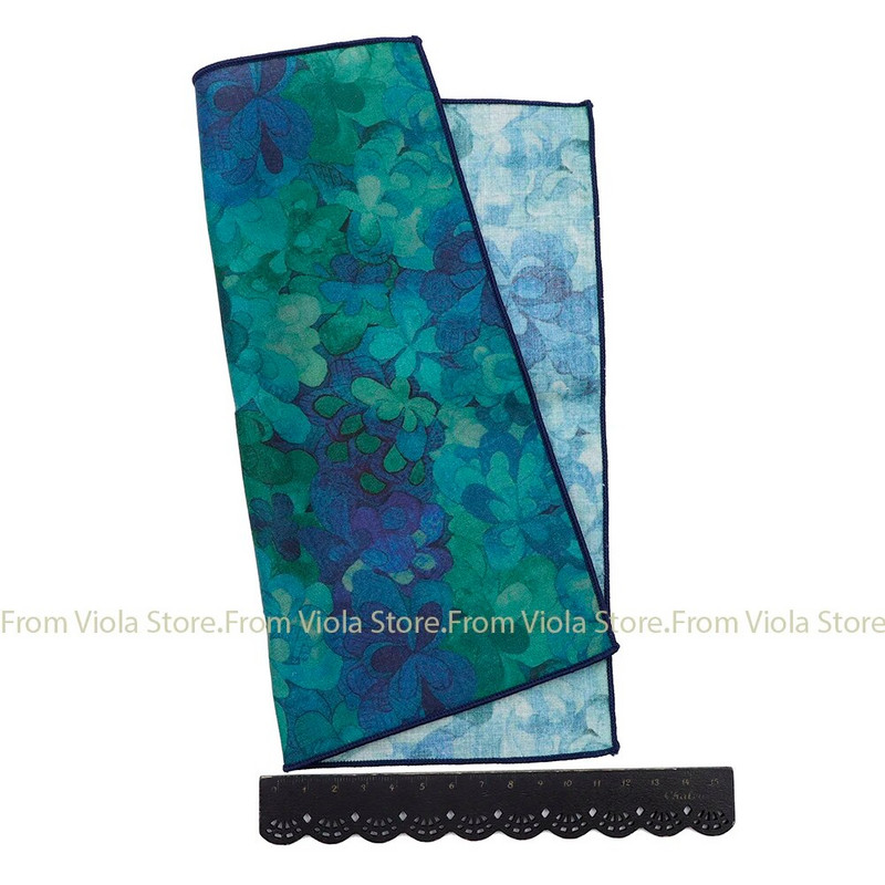 Top új virágos kamélia rózsa lótusz 100% pamut Hankie 23 cm férfi esküvői parti napi öltöny négyzet alakú ajándék szmoking nyakkendő kiegészítő