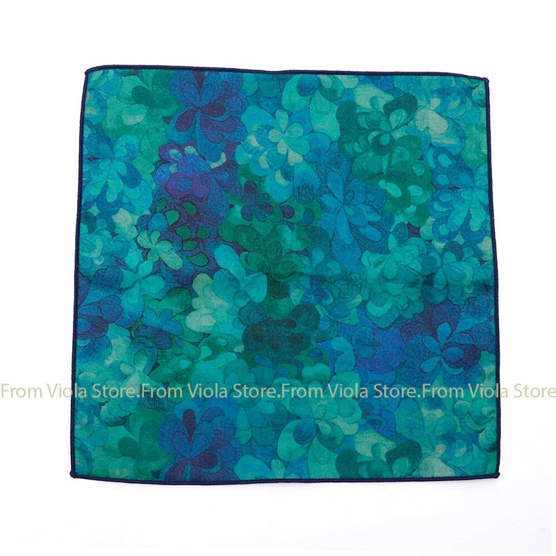 Top új virágos kamélia rózsa lótusz 100% pamut Hankie 23 cm férfi esküvői parti napi öltöny négyzet alakú ajándék szmoking nyakkendő kiegészítő