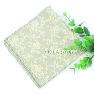 Cvjetni crtani rupčić 100% pamuk maramica 23 cm Žene Muškarci Svadbena zabava Ružičasto Zeleni džepni kvadrat Poklon odijelo Dodatak za leptir mašnu