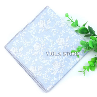 Cvjetni crtani rupčić 100% pamuk maramica 23 cm Žene Muškarci Svadbena zabava Ružičasto Zeleni džepni kvadrat Poklon odijelo Dodatak za leptir mašnu