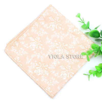 Cvjetni crtani rupčić 100% pamuk maramica 23 cm Žene Muškarci Svadbena zabava Ružičasto Zeleni džepni kvadrat Poklon odijelo Dodatak za leptir mašnu