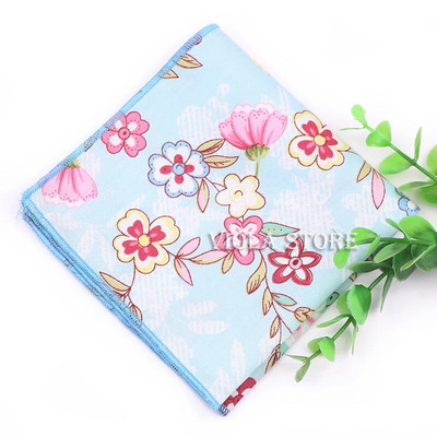 Cvjetni crtani rupčić 100% pamuk maramica 23 cm Žene Muškarci Svadbena zabava Ružičasto Zeleni džepni kvadrat Poklon odijelo Dodatak za leptir mašnu