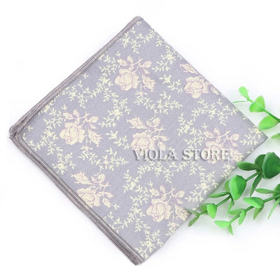 Cvjetni crtani rupčić 100% pamuk maramica 23 cm Žene Muškarci Svadbena zabava Ružičasto Zeleni džepni kvadrat Poklon odijelo Dodatak za leptir mašnu